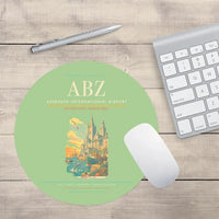 Thumbnail for Aberdeen International Airport ABZ Mouse-Pad Round - Light Green