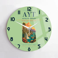 Thumbnail for Antalya Airport AYT Wall-Clock No-Frame - Light Green
