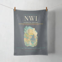 Thumbnail for Norwich Airport (NWI) design on gray towel