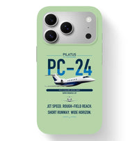 Thumbnail for Pilatus PC-24 design on light green magsafe iphone case, for iPhone 17 Pro