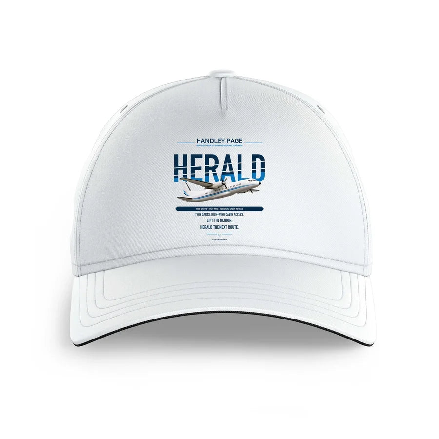 Handley Page HPR.7 Dart Herald design on white printed hat