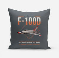 Thumbnail for F-100D Super Sabre design on gray pillow