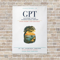 Thumbnail for Gulfport–Biloxi International Airport GPT vertical canvas print - no frame - white background