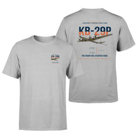 Thumbnail for KB-29P SUPERFORTRESS design on light gray double-side t-shirt, double-side print