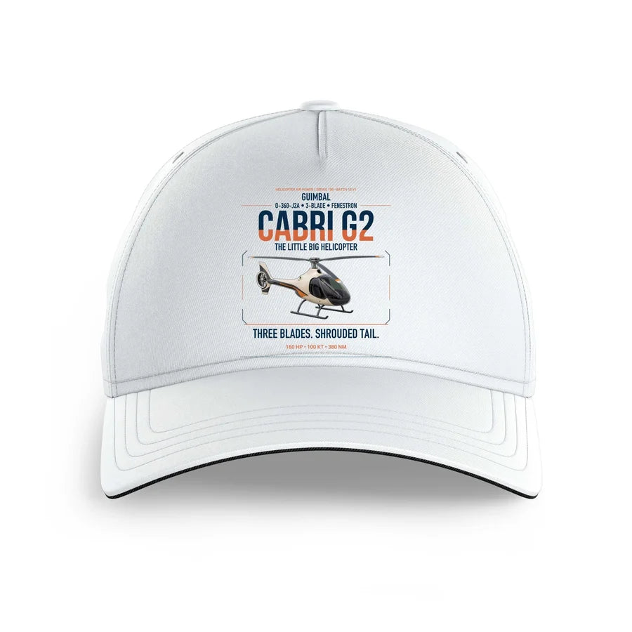 Guimbal Cabri G2 design on white printed hat