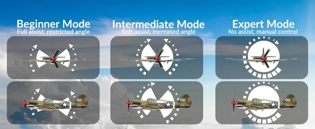 P-40 400mm 4CH RC Fighter RTF (6-Axis Gyro, 1-Key U-Turn) 761-13 - view 12