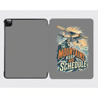 Thumbnail for The Mountains Keep No Schedule design on gray ipad tablet case
