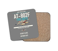 Thumbnail for Air Tractor AT-802F Fire Boss design on gray 1 piece coaster