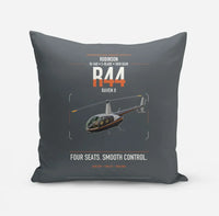 Thumbnail for Robinson R44 Raven II design on gray pillow