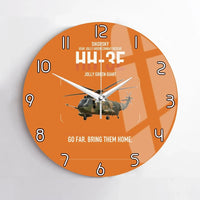 Thumbnail for Sikorsky HH-3E Jolly Green Giant design on orange no frame wall clock