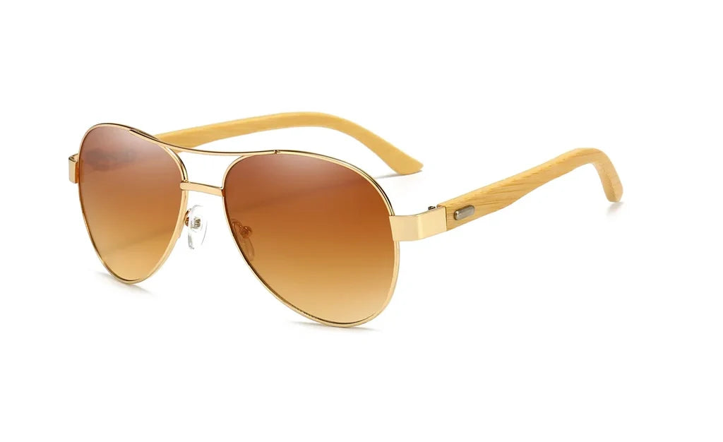 Pilot Polarized Bamboo leg Sunglasses - view 2