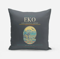 Thumbnail for Elko Regional Airport (EKO) design on gray pillow