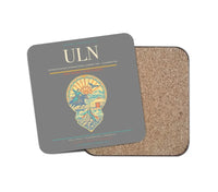 Thumbnail for Chinggis Khaan International Airport (ULN) design on gray 1 piece coaster