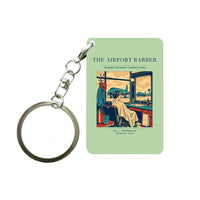 Thumbnail for VINTAGE G4377 - The Airport Barber - Designed Key Chain design on lightgreen