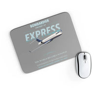 Thumbnail for Bombardier Global Express design on gray rectangle mouse pad