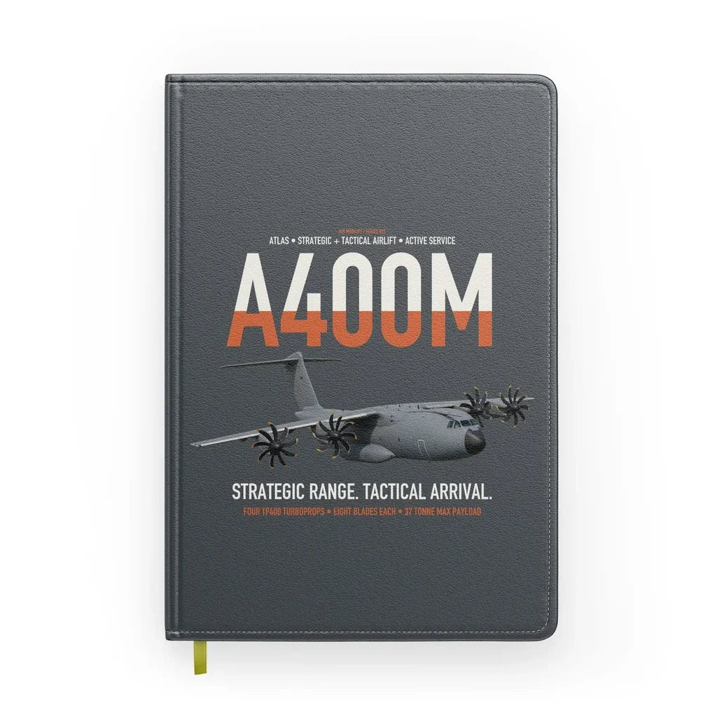 Airbus A400M Atlas design on gray notebook