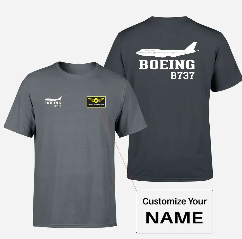 Boeing 737 Printed Designed Double-Side T-Shirts - view 11