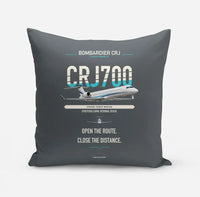 Thumbnail for Bombardier CRJ700 design on gray pillow