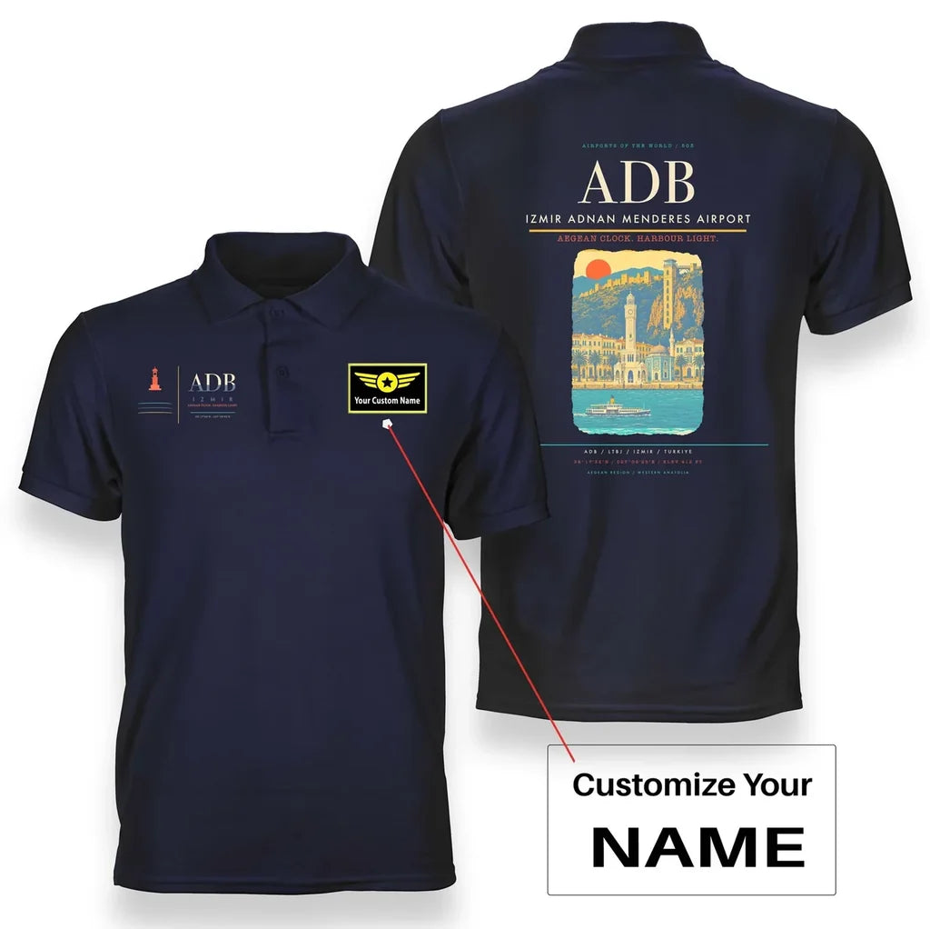 Izmir Adnan Menderes Airport ADB Navy Blue+Name