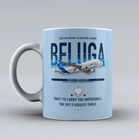 Thumbnail for BelugaXL Mug design on light blue airbus