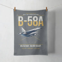 Thumbnail for B-58A Hustler design on gray towel