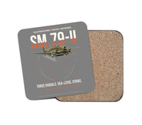 Thumbnail for Savoia-Marchetti SM.79-II Sparviero design on gray 1 piece coaster