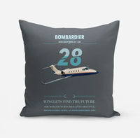 Thumbnail for Bombardier Learjet 28 design on gray pillow
