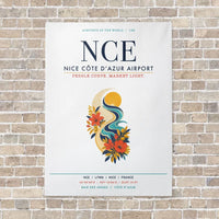 Thumbnail for Nice Côte d’Azur Airport NCE vertical canvas print - no frame - white background