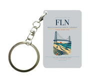 Thumbnail for Hercilio Luz International Airport (FLN) design on light gray key chain