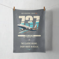 Thumbnail for Boeing 737-300 Classic design on gray towel
