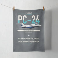 Thumbnail for Pilatus PC-24 design on gray towel