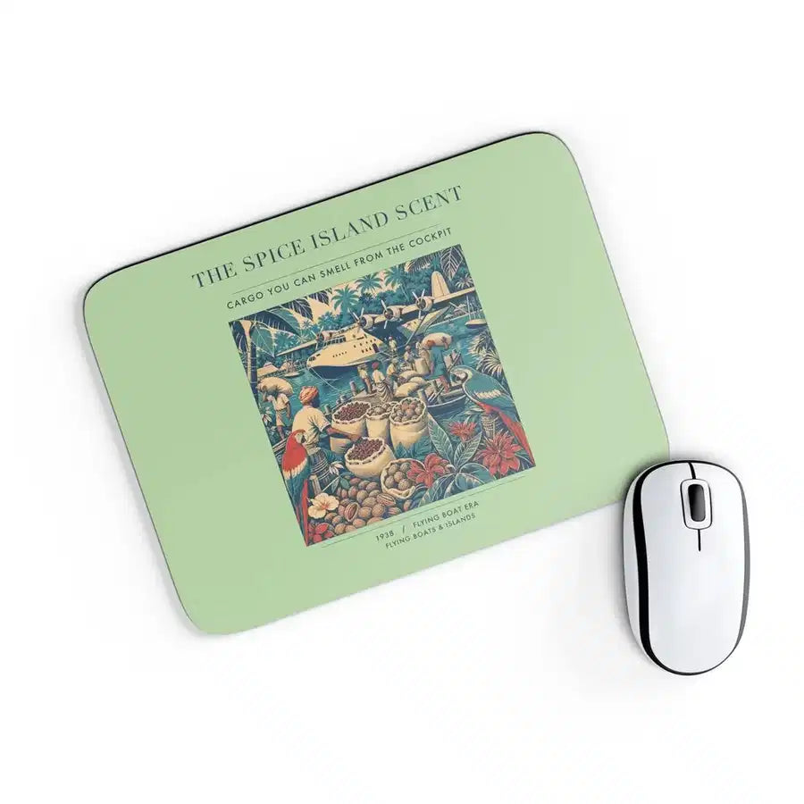 VINTAGE G4279 - The Spice Island Scent - Designed Mouse Pads design on lightgreen rectangle