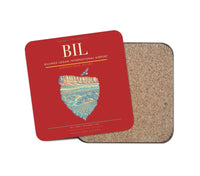 Thumbnail for Billings Logan International Airport BIL Coaster 1-Piece - Red