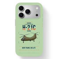 Thumbnail for Piasecki H-21C Shawnee design on light green magsafe iphone case, for iPhone 17 Pro