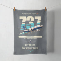 Thumbnail for Boeing 737 MAX 8 design on gray towel