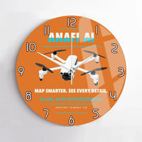 Thumbnail for Parrot ANAFI Ai design on orange no frame wall clock