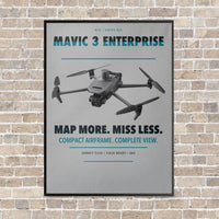 Thumbnail for DJI Mavic 3 Enterprise vertical canvas print - framed - light gray background