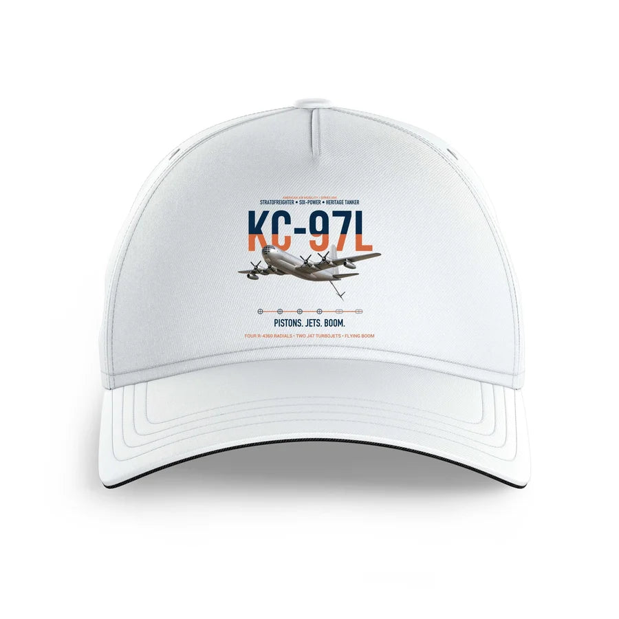 KC-97L STRATOFREIGHTER design on white printed hat