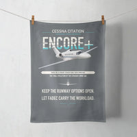 Thumbnail for Cessna Citation Encore+ design on gray towel