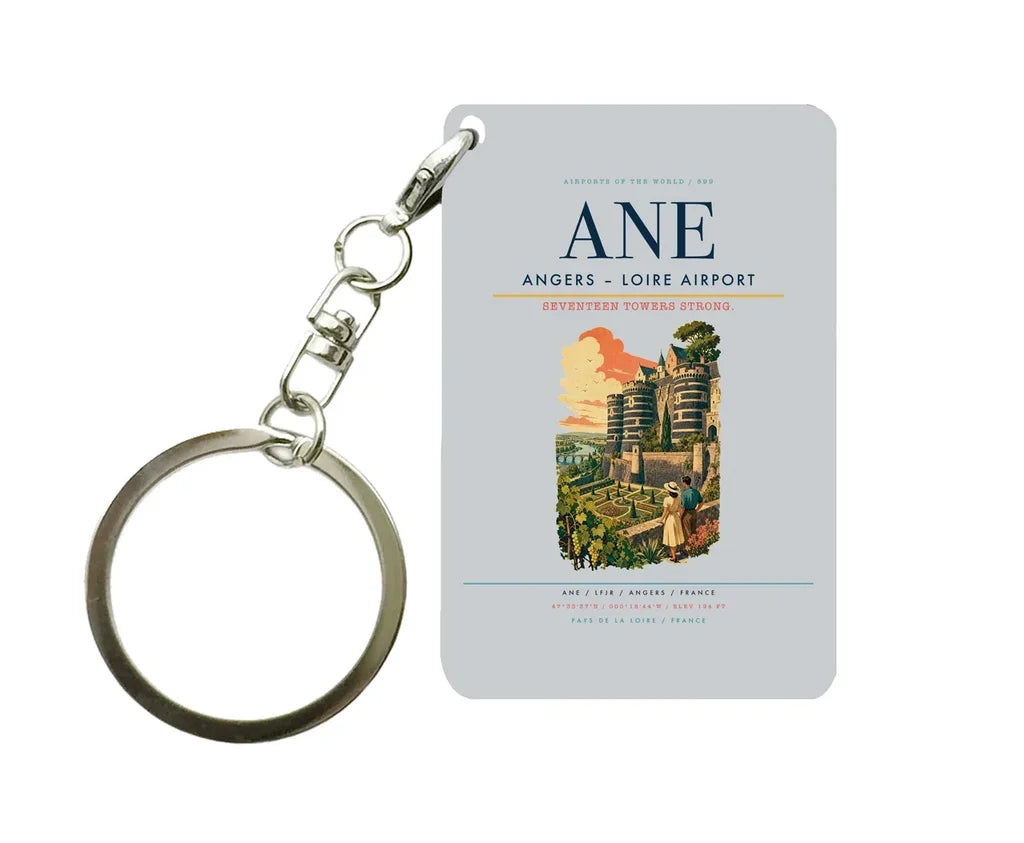 Angers – Loire Airport (ANE) design on light gray key chain