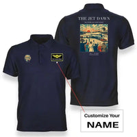 Thumbnail for VINTAGE G4113 - The Jet Dawn - Double-Side Polo T-Shirt design on navyblue+name