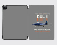 Thumbnail for FH-1 Phantom First Jet Takes the Deck design on gray ipad tablet case