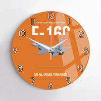 Thumbnail for F-16C Fighting Falcon See All Around Turn Inside design on orange no frame wall clock