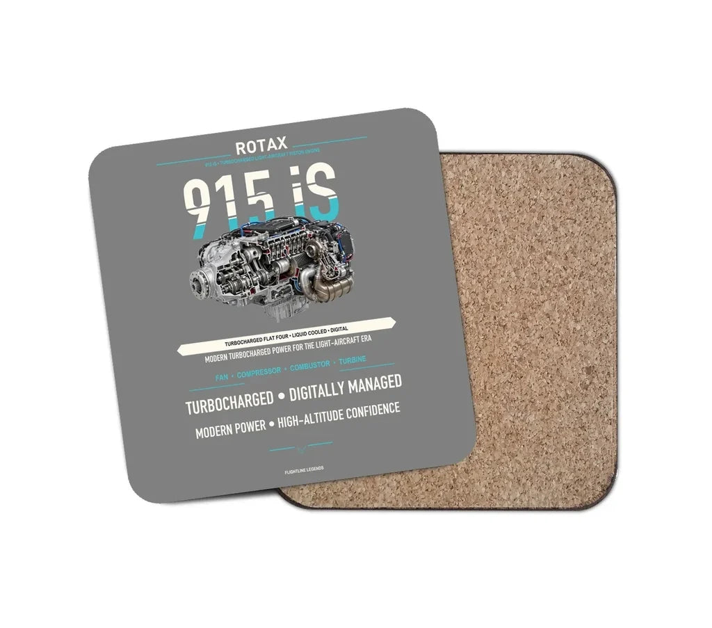 915 iS design on gray 1 piece coaster