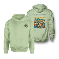 Thumbnail for VINTAGE G4372 - The Tram To The Tarmac - Double-Side Hoodie design on lightgreen double side