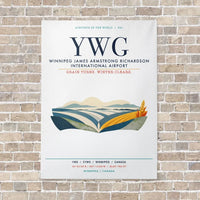 Thumbnail for Winnipeg James Armstrong Richardson International Airport YWG vertical canvas print - no frame - white background