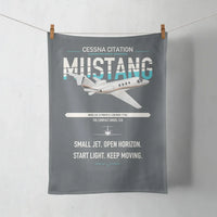 Thumbnail for Cessna Citation Mustang design on gray towel