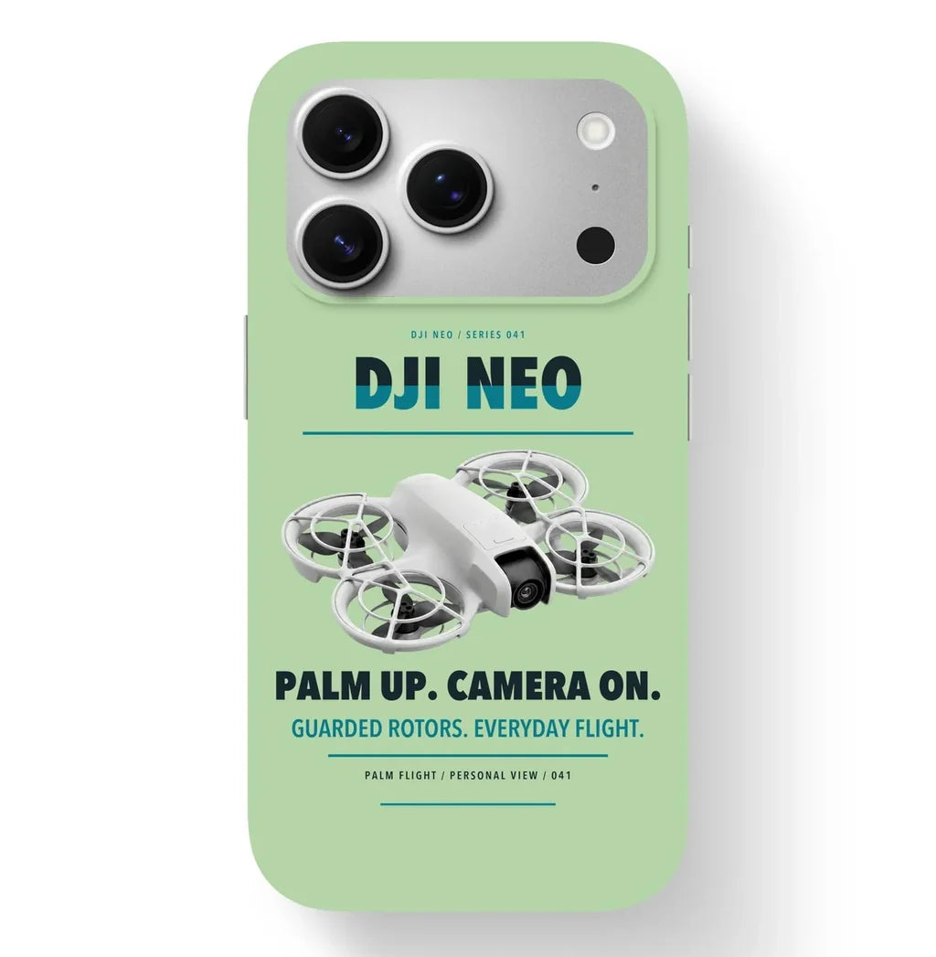 DJI Neo Case design on light green iphone case
