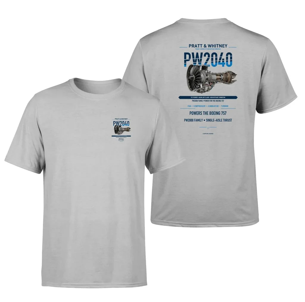 PW2040 design on light gray t shirt