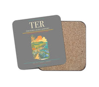 Thumbnail for Terceira Lajes Airport (TER) design on gray 1 piece coaster